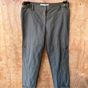 Veronica Beard Cargo Convertible Green Utility Pant
